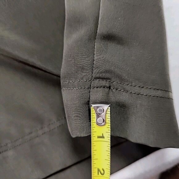 Mossimo Roll Tab Belted Waist Utility Dress Army Green Medium w/ Pockets (Flaw) - Picture 7 of 11